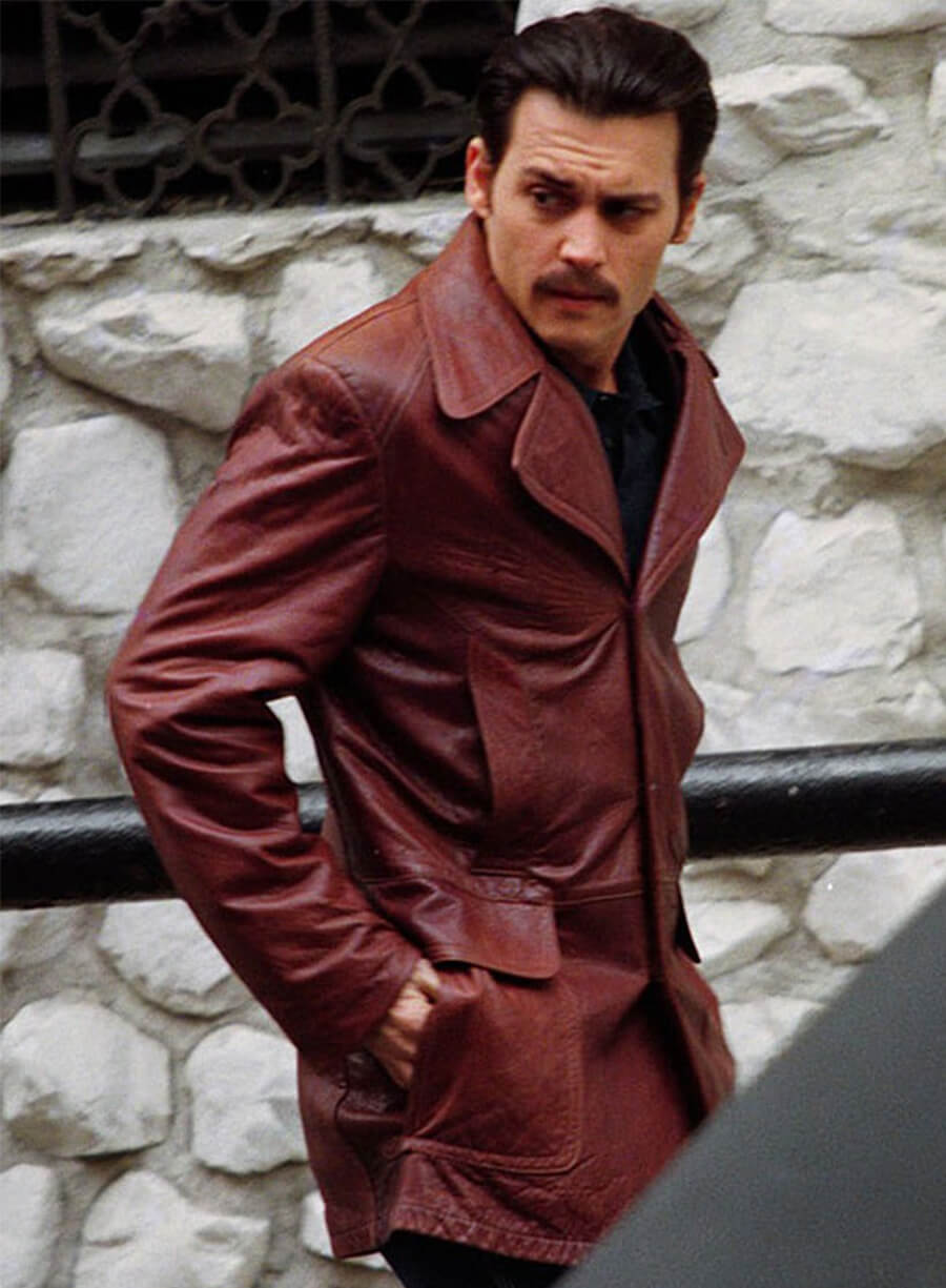 Johnny Depp Donnie Brasco Joseph Pistone Leather Coat