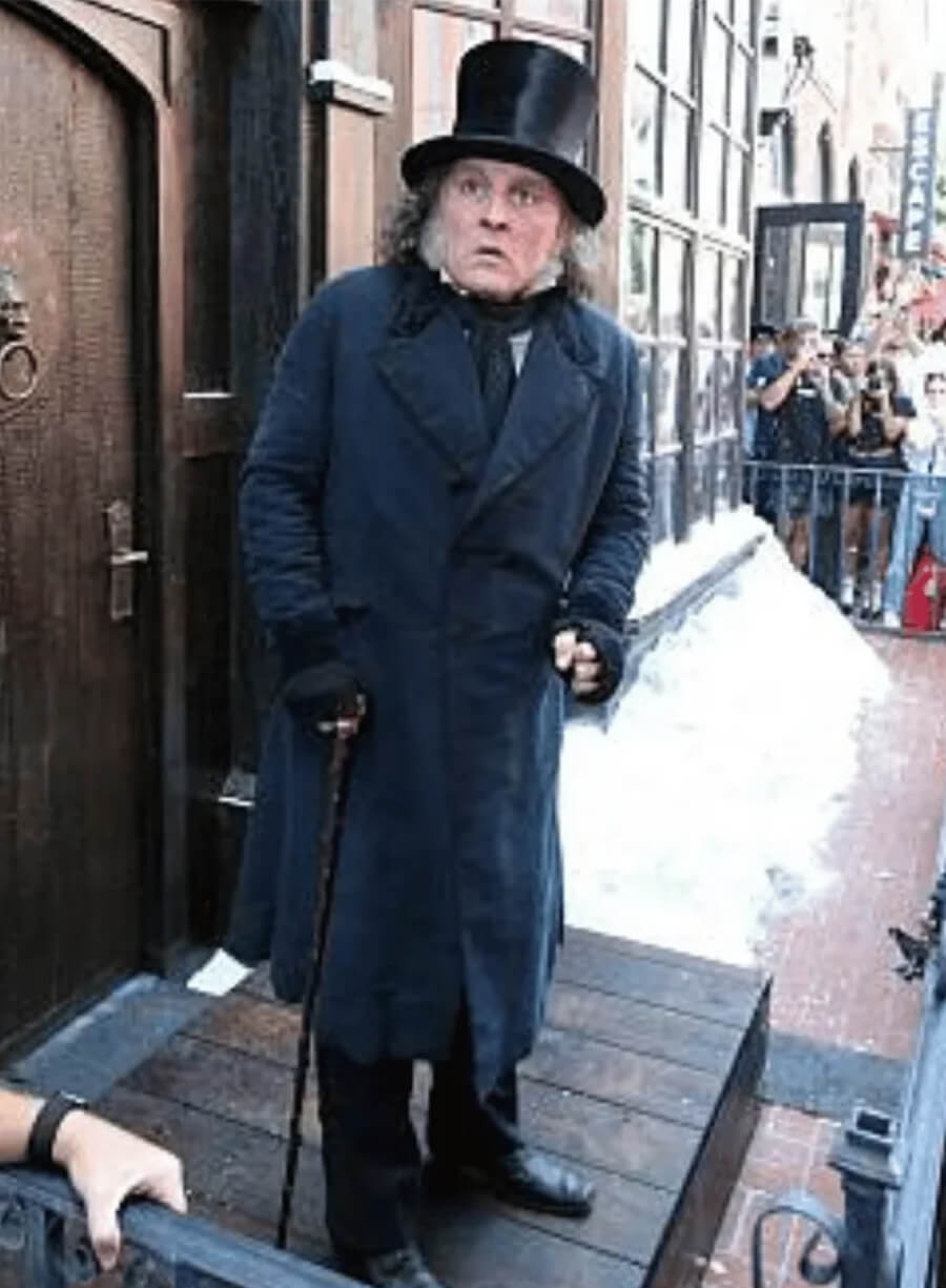 Johnny Depp Ebenezer 2026 Blue Coat Costume