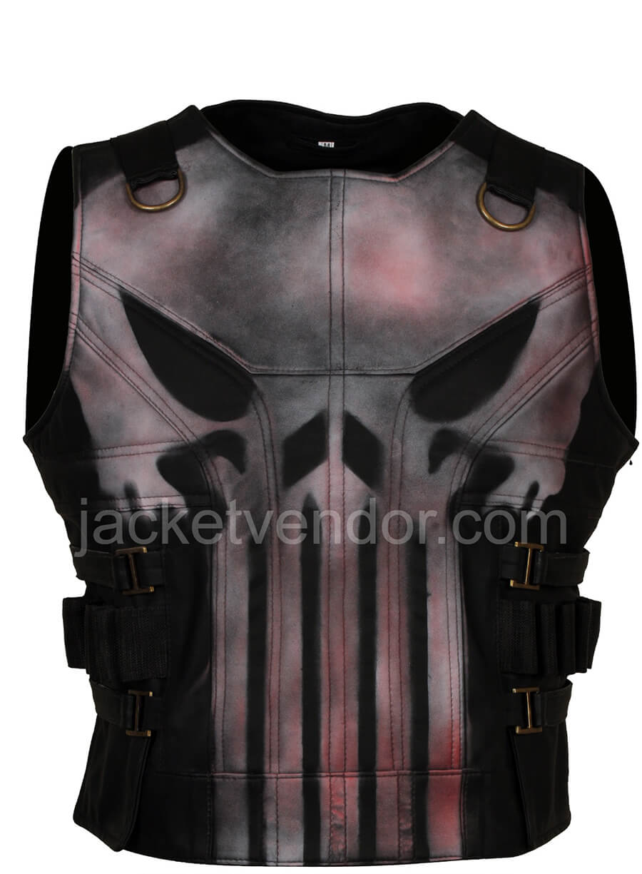 Jon Bernthal Punisher S02 Frank Castle Leather Vest
