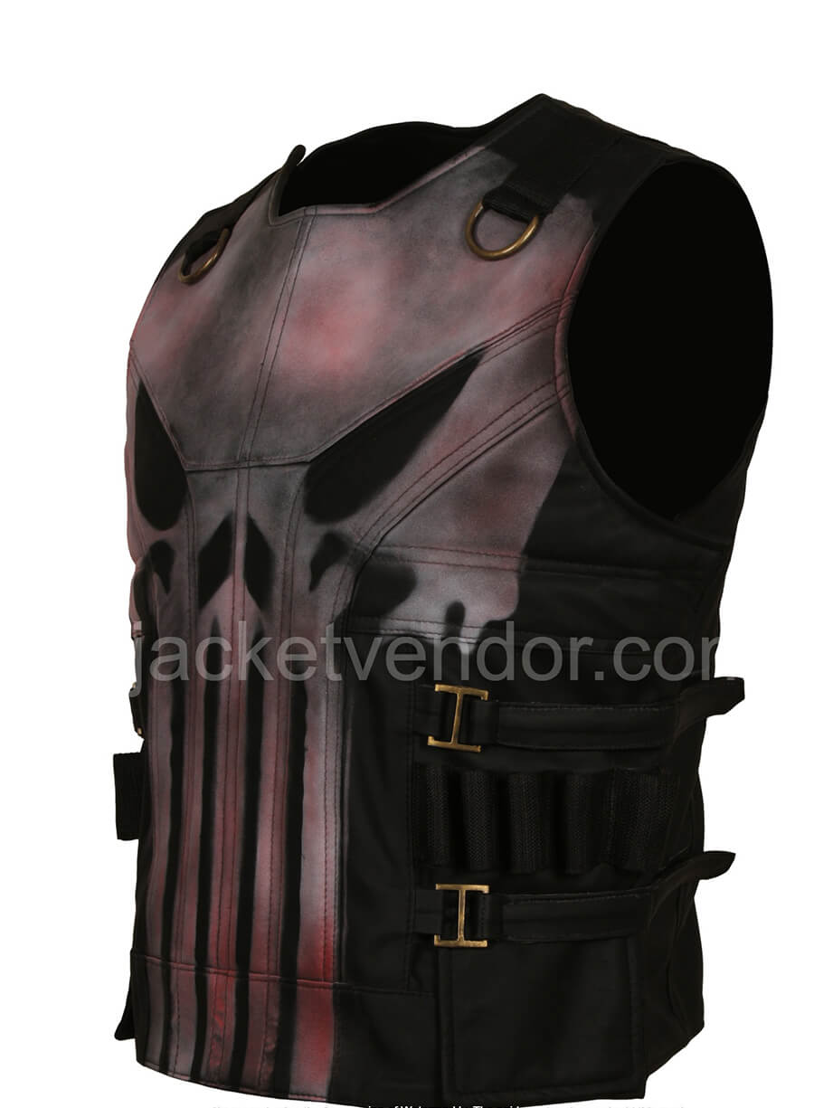 Jon Bernthal Punisher S02 Frank Castle Leather Vest
