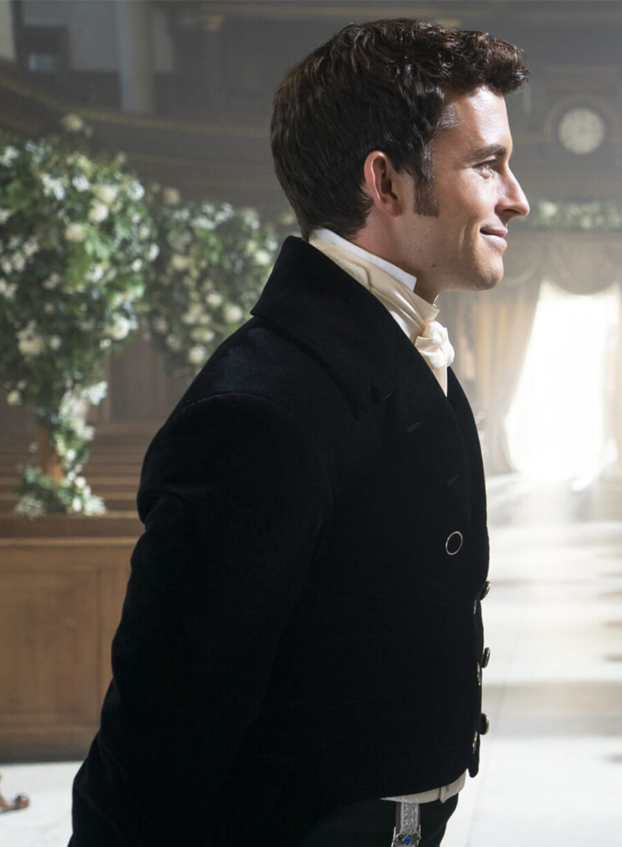 Jonathan Bailey Bridgerton Lord Anthony Black Tailcoat