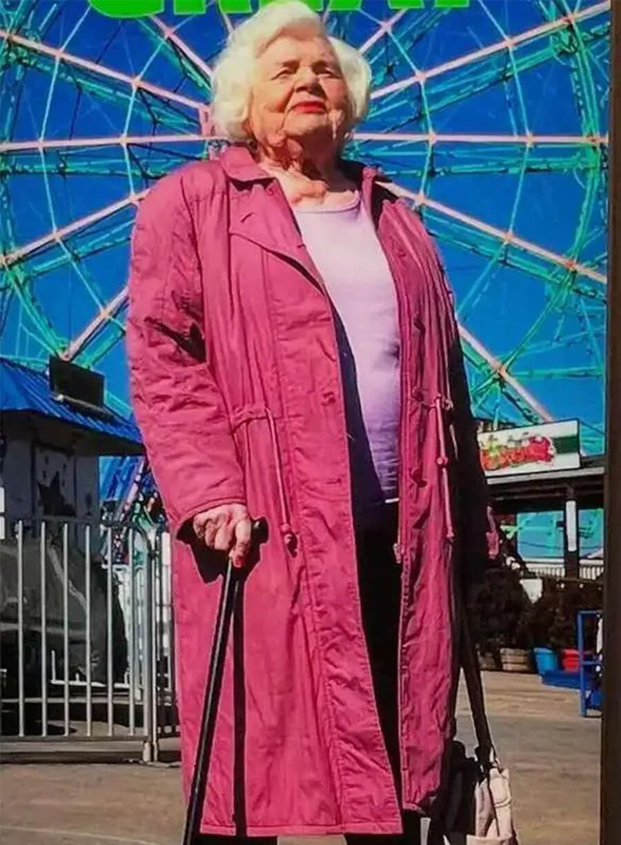 June Squibb Eleanor the Great Pink Duster Long Coat