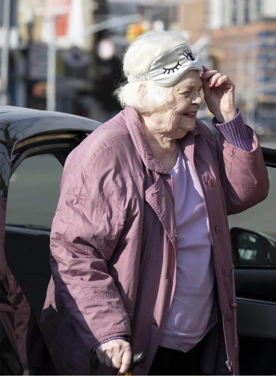 June Squibb Eleanor the Great Pink Duster Long Coat