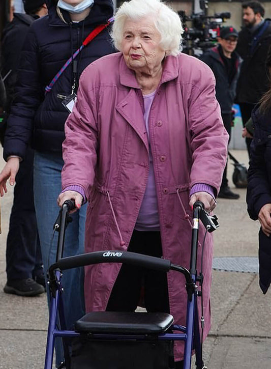 June Squibb Eleanor the Great Pink Duster Long Coat