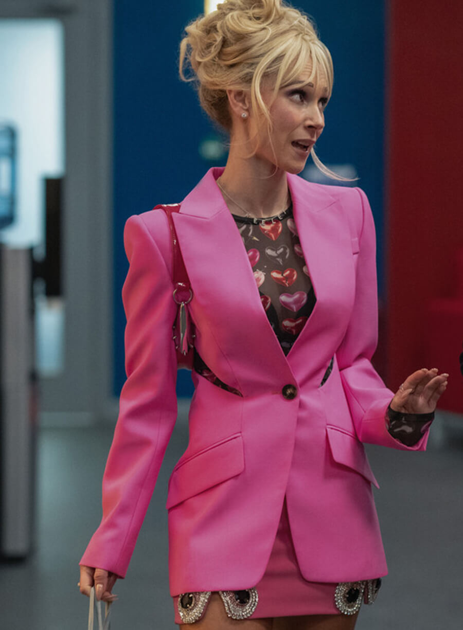 Juno Temple Ted Lasso S04 Keeley Jones Pink Blazer 