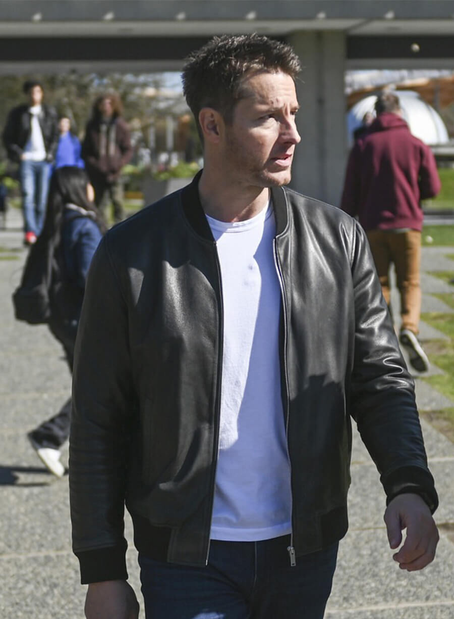 Justin Hartley Tracker Colter Shaw Bomber Leather Jacket