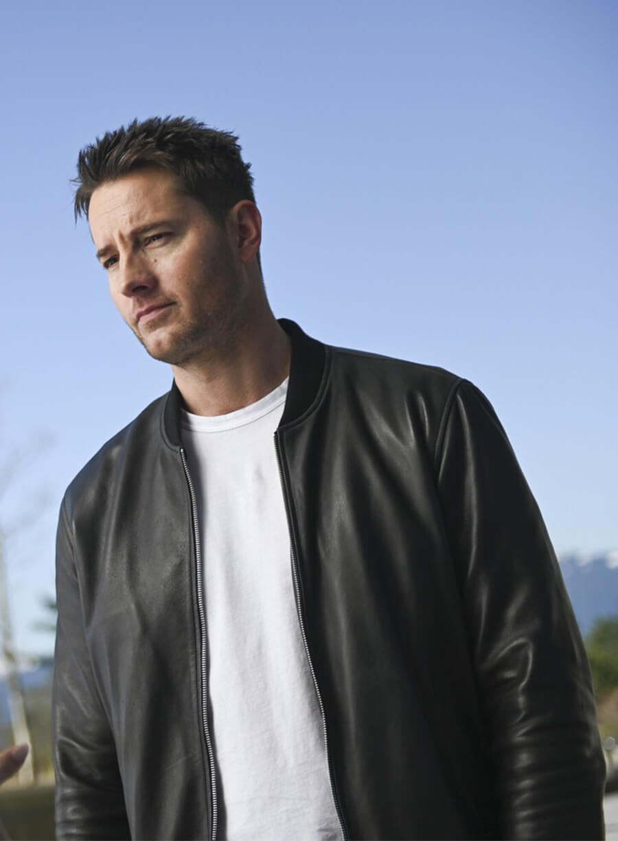 Justin Hartley Tracker Colter Shaw Bomber Leather Jacket
