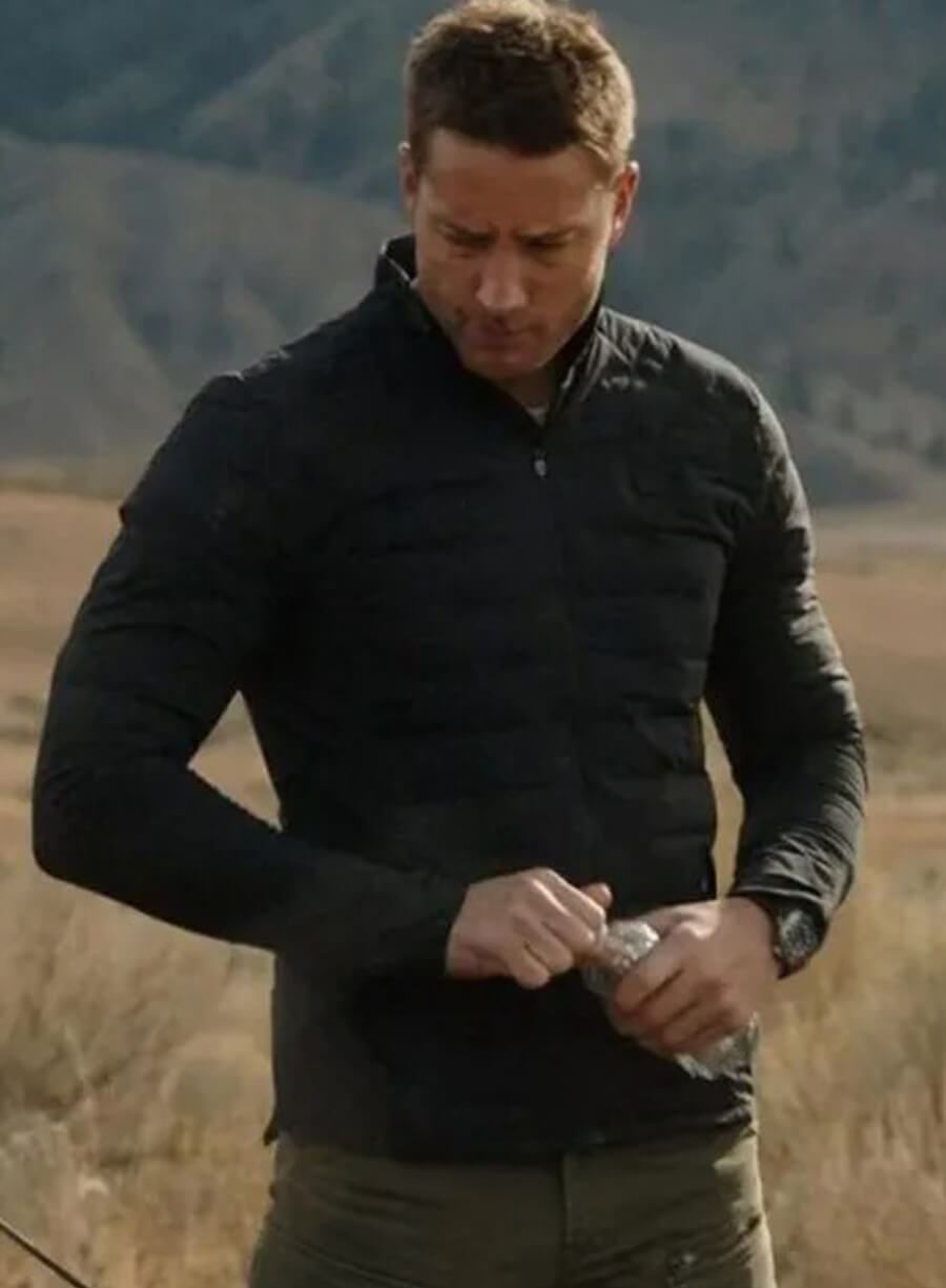 Justin Hartley Tracker Colter Shaw S01 Black Quilted Jacket 