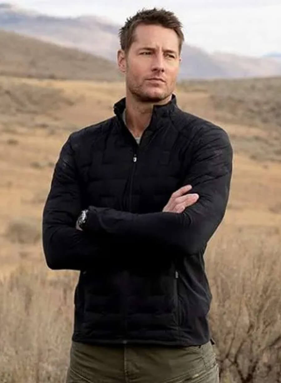 Justin Hartley Tracker Colter Shaw S01 Black Quilted Jacket 