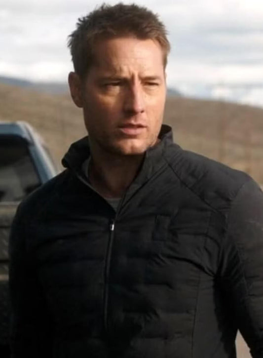 Justin Hartley Tracker Colter Shaw S01 Black Quilted Jacket 
