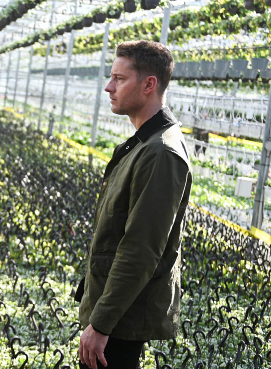 Justin Hartley Tracker Colter Shaw S02 Green Jacket