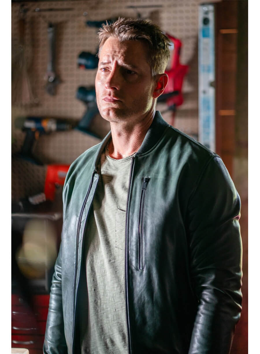 Justin Hartley Tracker Colter Shaw S02 Green Leather Jacket