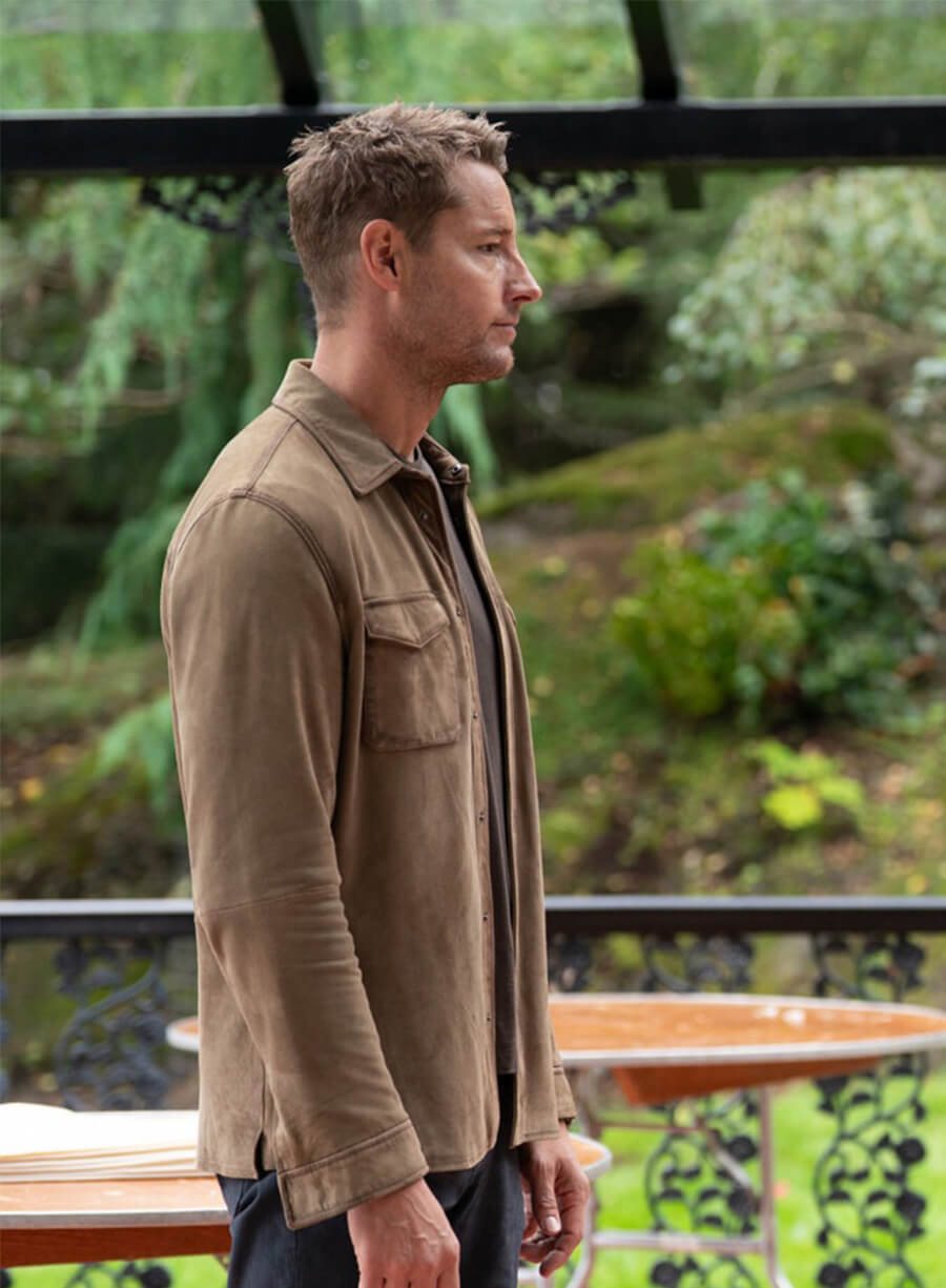 Justin Hartley Tracker Colter Shaw S03 Brown Suede Jacket