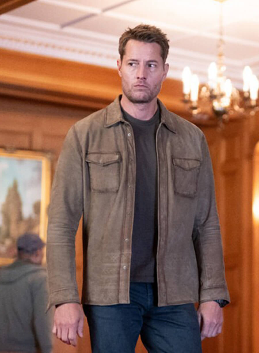 Justin Hartley Tracker Colter Shaw S03 Brown Suede Jacket