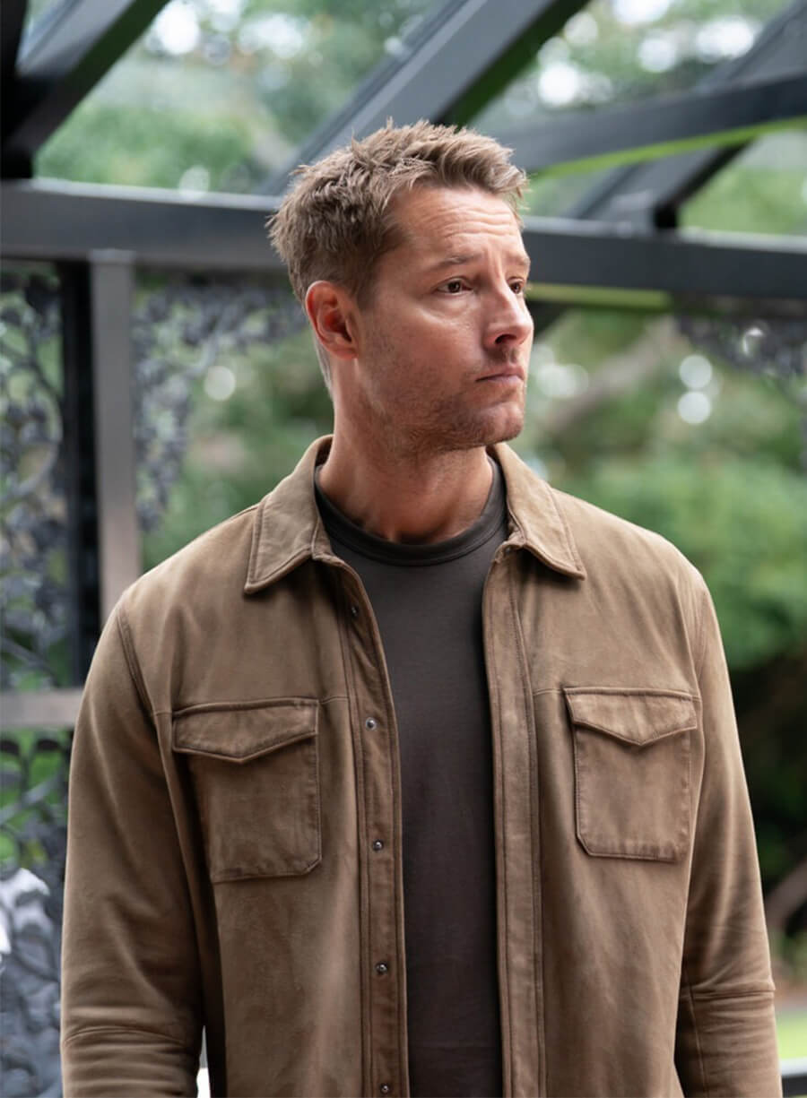Justin Hartley Tracker Colter Shaw S03 Brown Suede Jacket