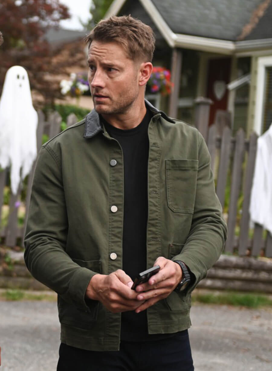 Justin Hartley Tracker Colter Shaw S03 Green Jacket