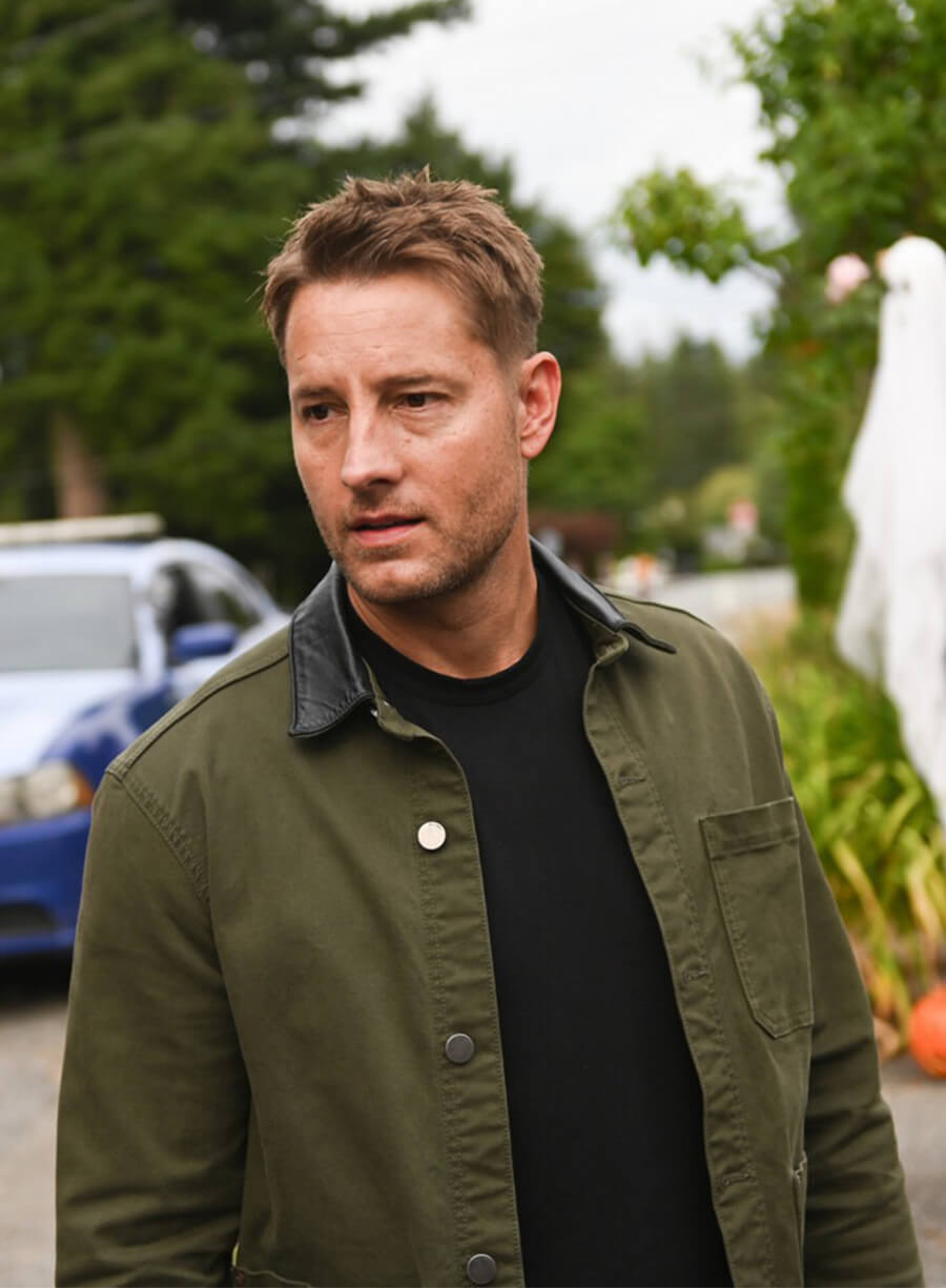 Justin Hartley Tracker Colter Shaw S03 Green Jacket