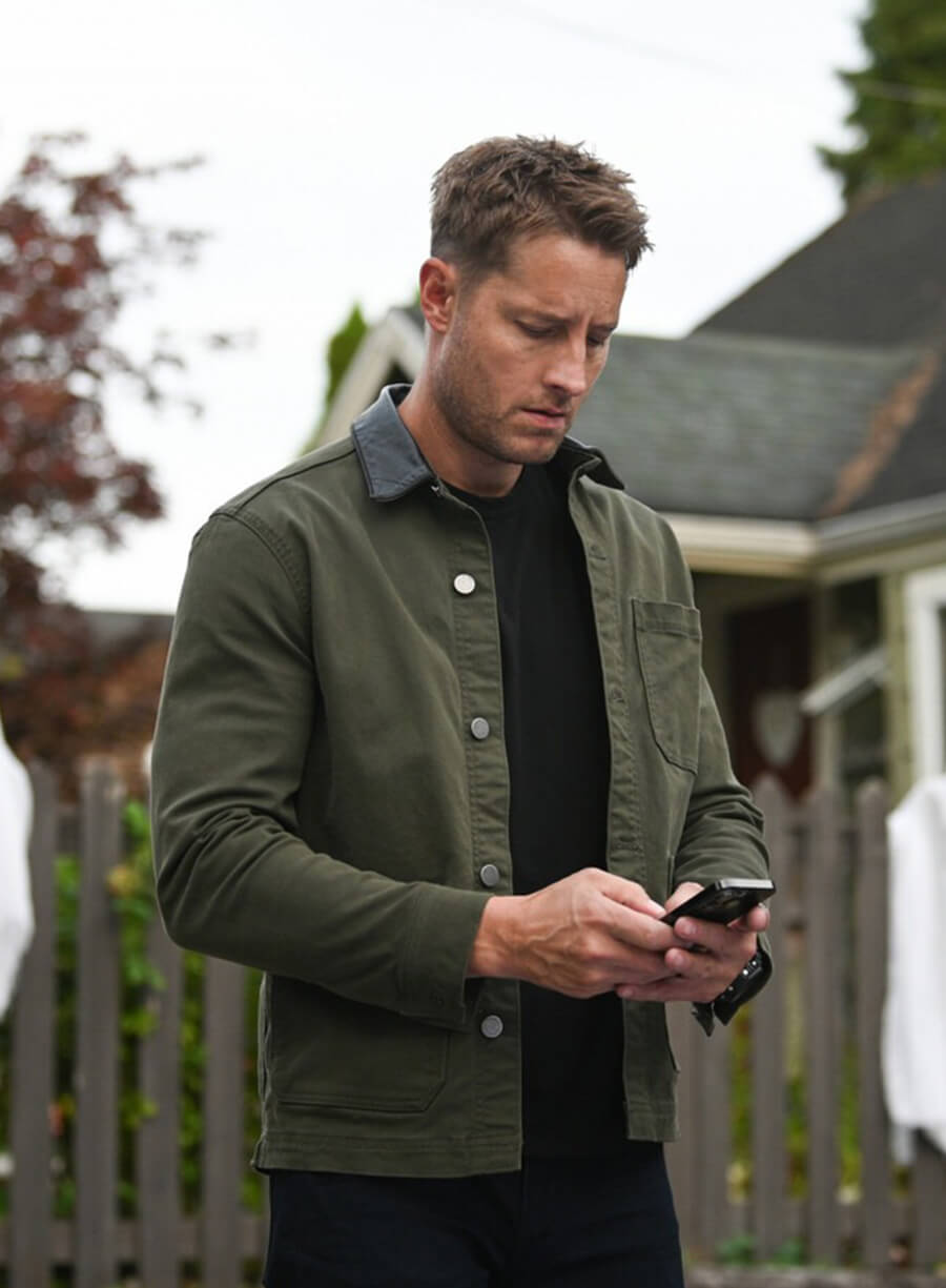 Justin Hartley Tracker Colter Shaw S03 Green Jacket