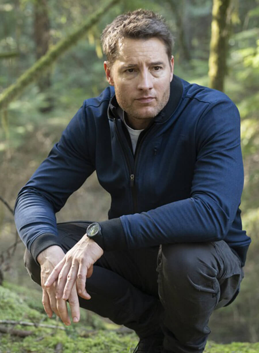 Justin Hartley Tracker S01 Colter Shaw Blue Bomber Jacket