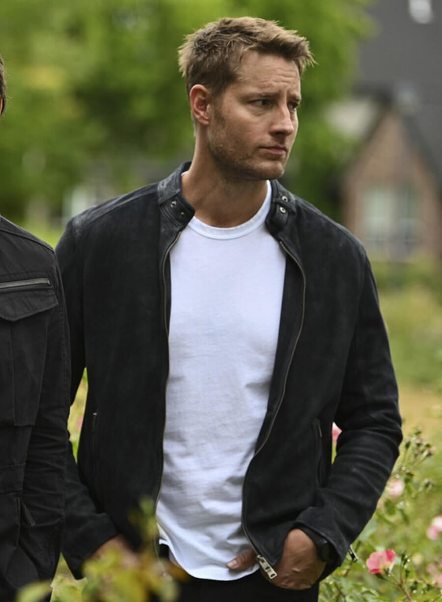Justin Hartley Tracker S02 Colter Shaw Black Suede Jacket