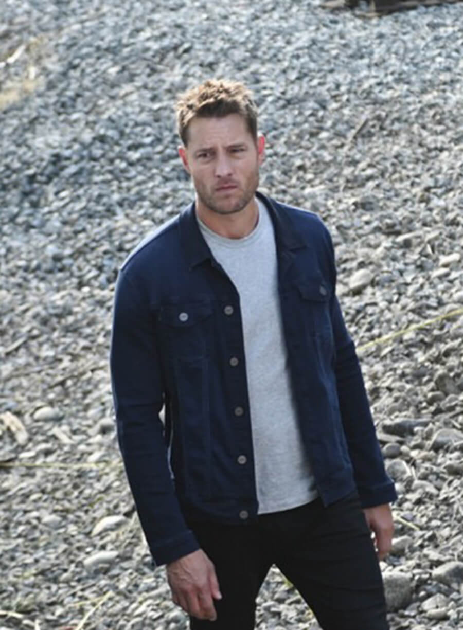 Justin Hartley Tracker S02 Colter Shaw Blue Denim Jacket