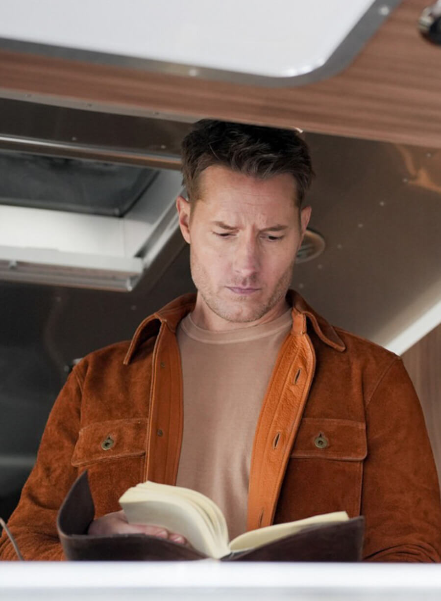 Justin Hartley Tracker S02 Colter Shaw Tan Suede Jacket