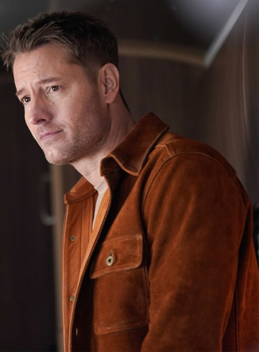 Justin Hartley Tracker S02 Colter Shaw Tan Suede Jacket