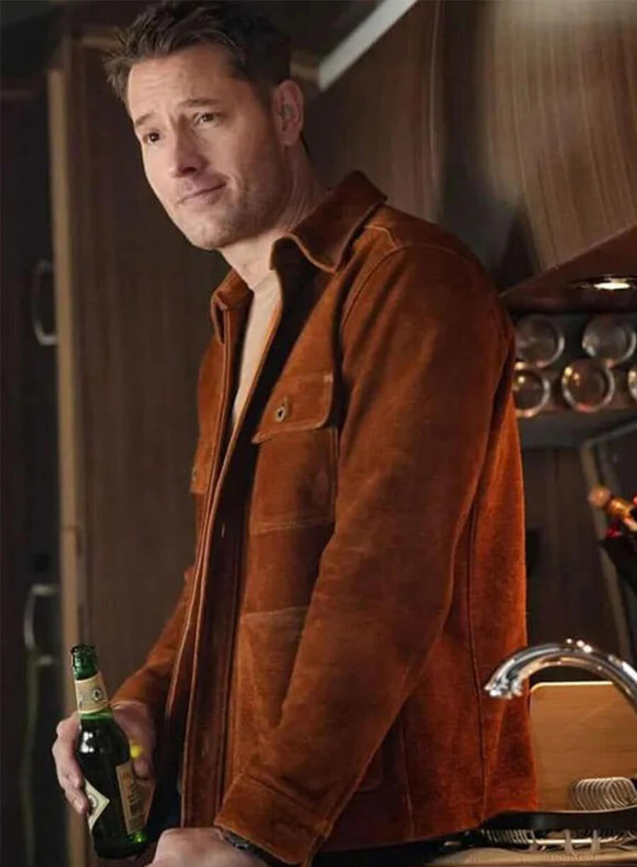Justin Hartley Tracker S02 Colter Shaw Tan Suede Jacket