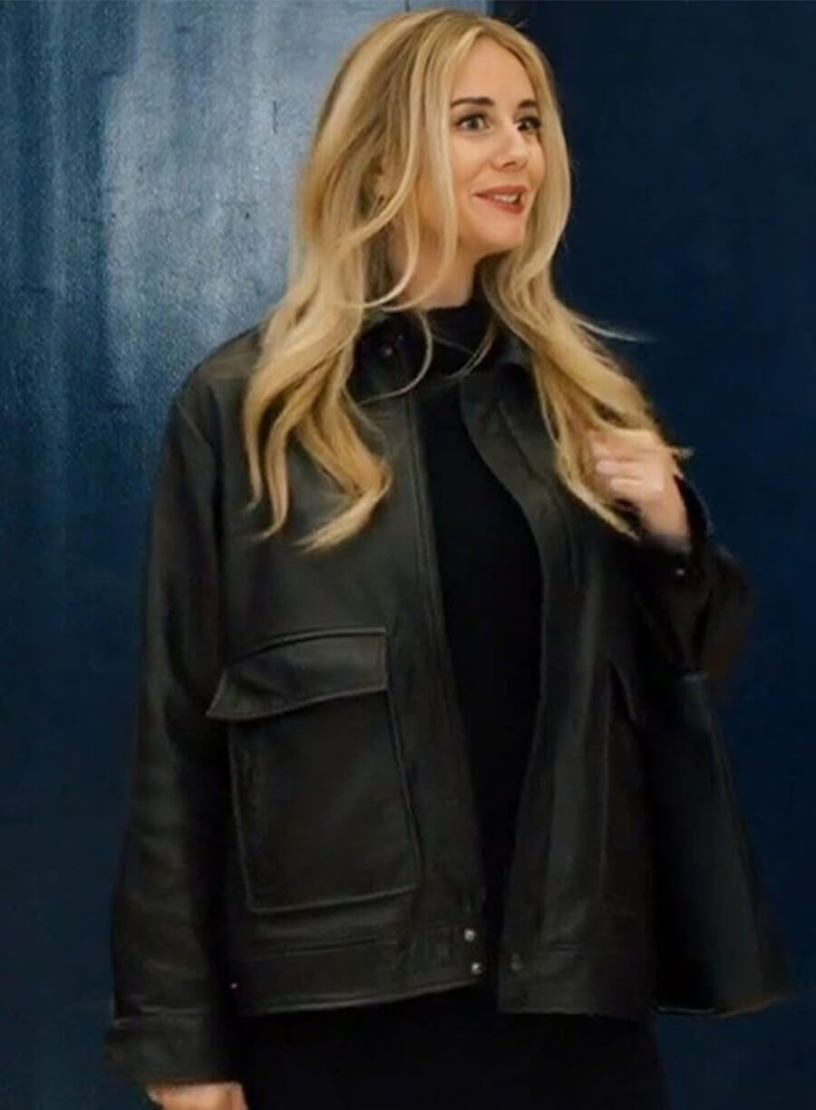 Justine Lupe Nobody Wants This Morgan Black Leather Jacket