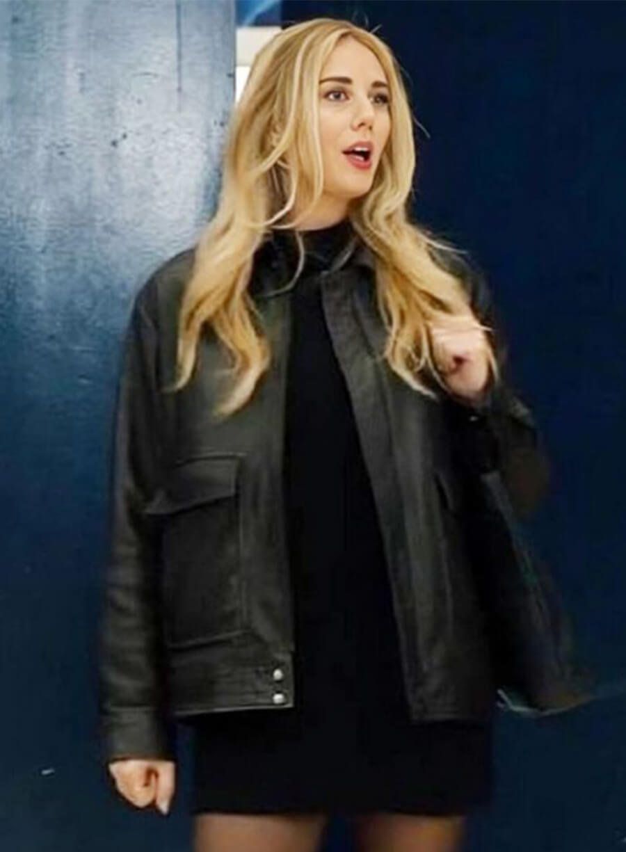 Justine Lupe Nobody Wants This Morgan Black Leather Jacket
