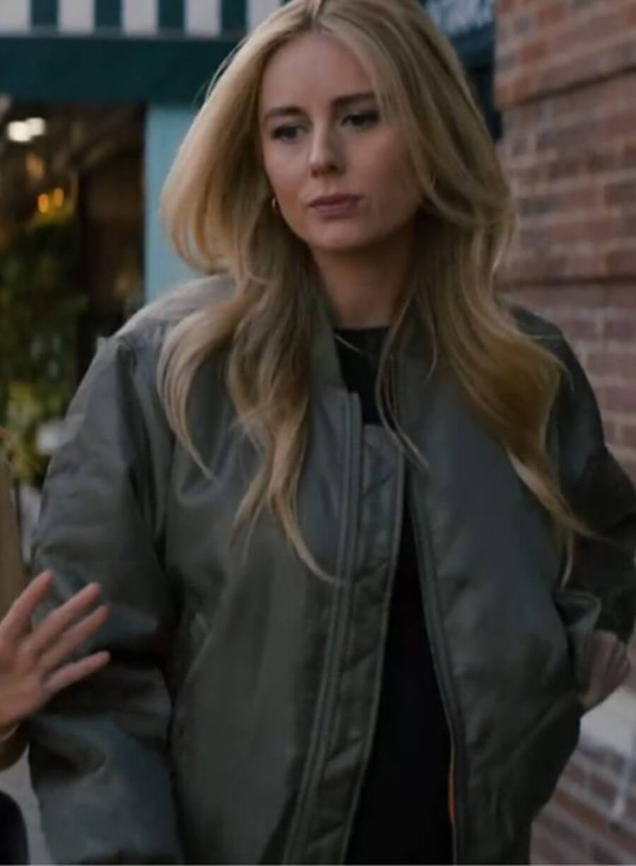 Justine Lupe Nobody Wants This Morgan Green Bomber Jacket