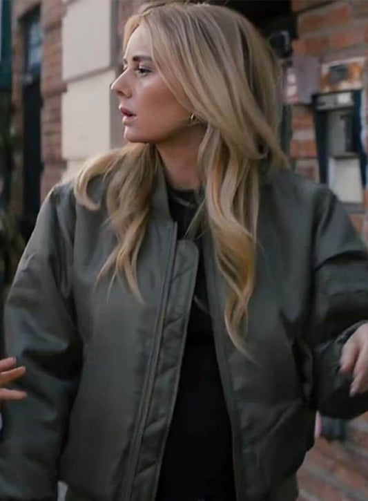 Justine Lupe Nobody Wants This Morgan Green Bomber Jacket