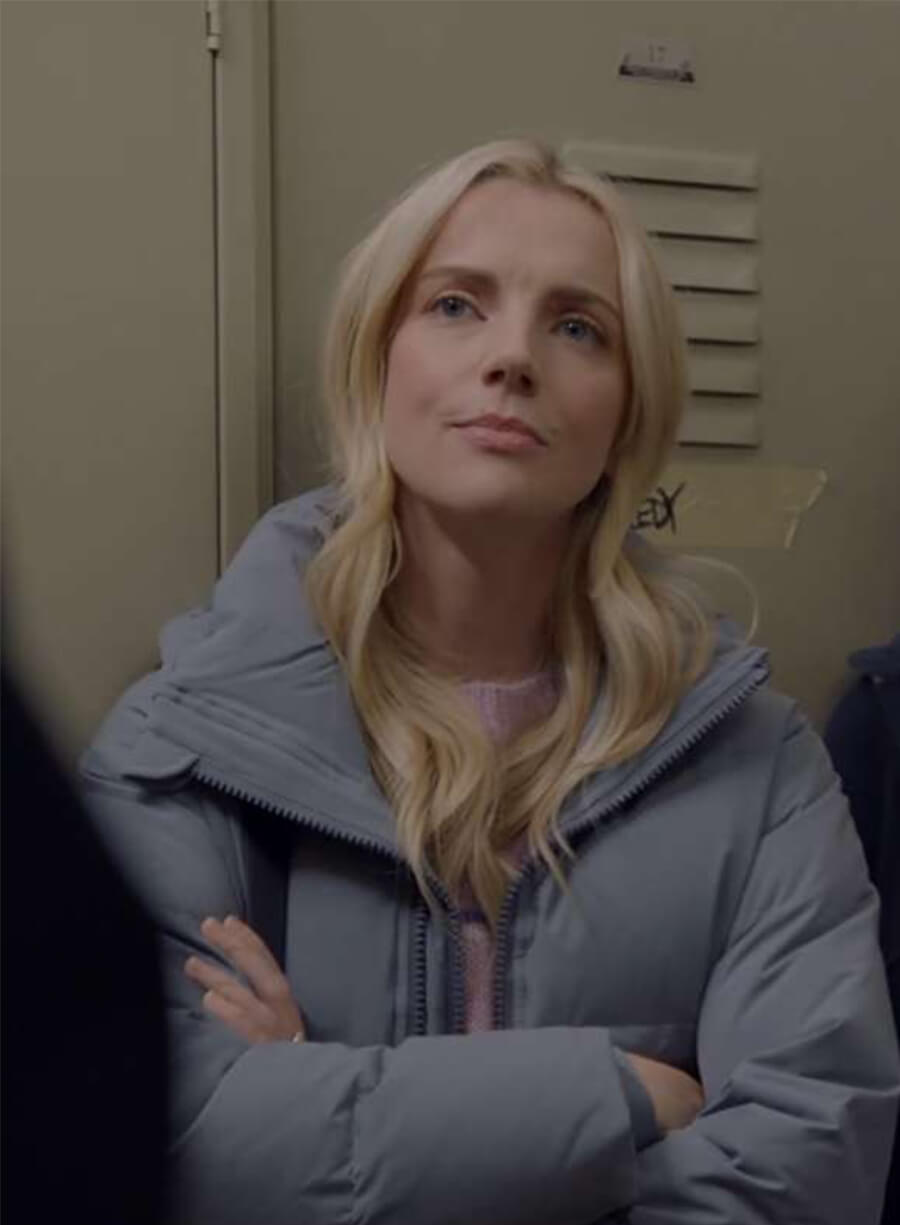  Kara Killmer Sylvie Brett Chicago Fire S12 Grey Puffer Jacket
