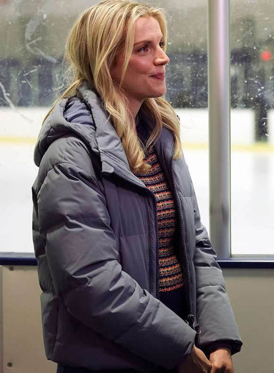  Kara Killmer Sylvie Brett Chicago Fire S12 Grey Puffer Jacket