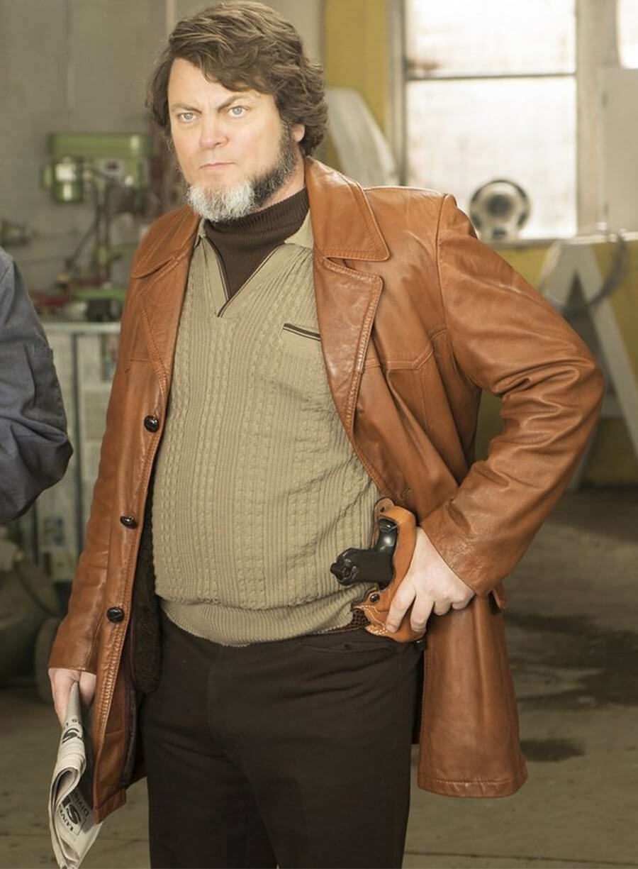 Karl Weathers Fargo 2014 Brown Leather Coat