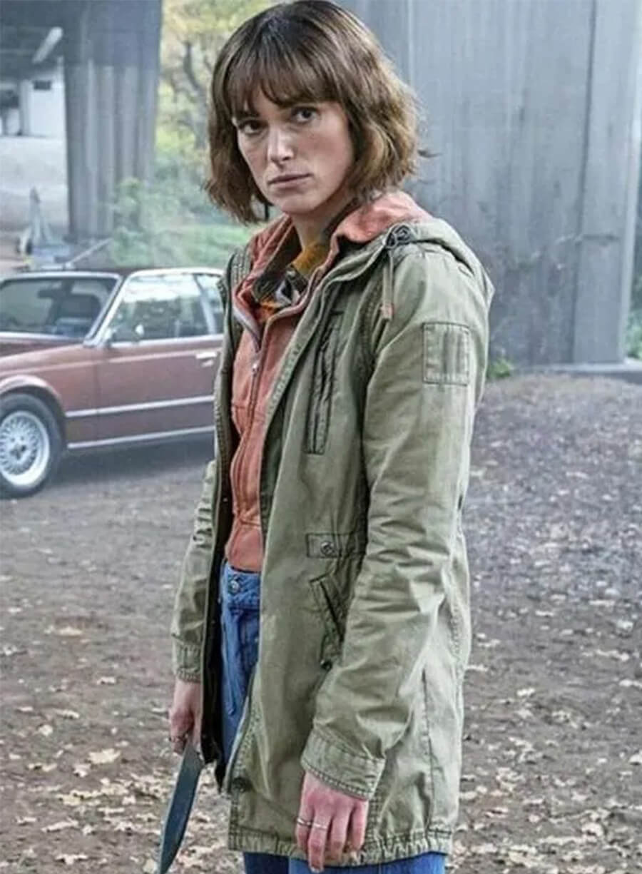 Keira Knightley Black Doves Helen Webb Green Jacket
