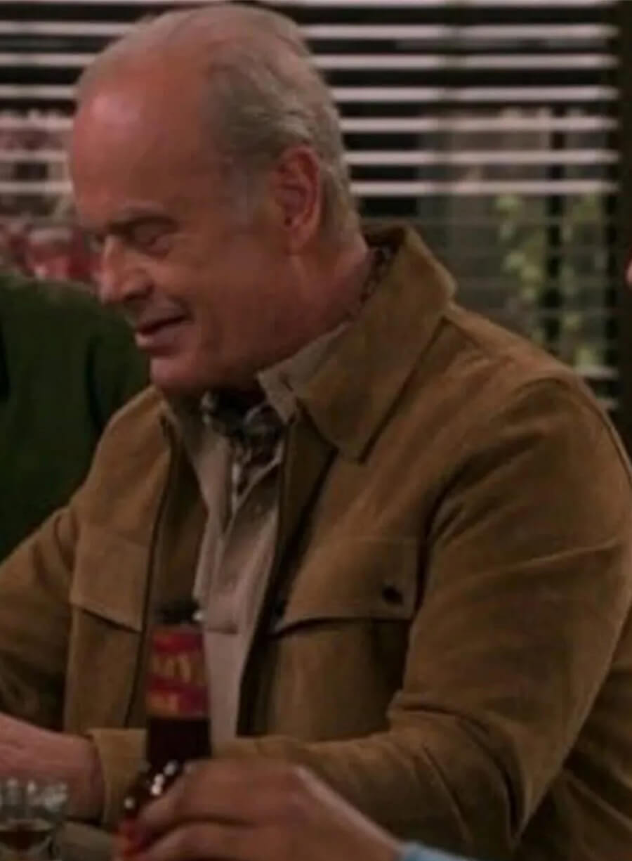  Kelsey Grammer frasier crane Brown Suede Jacket