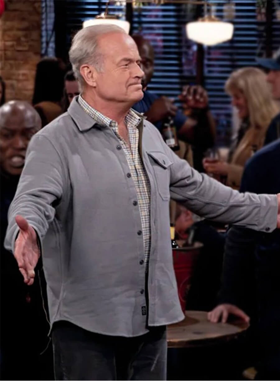 Kelsey Grammer Frasier Crane Grey Wool Jacket