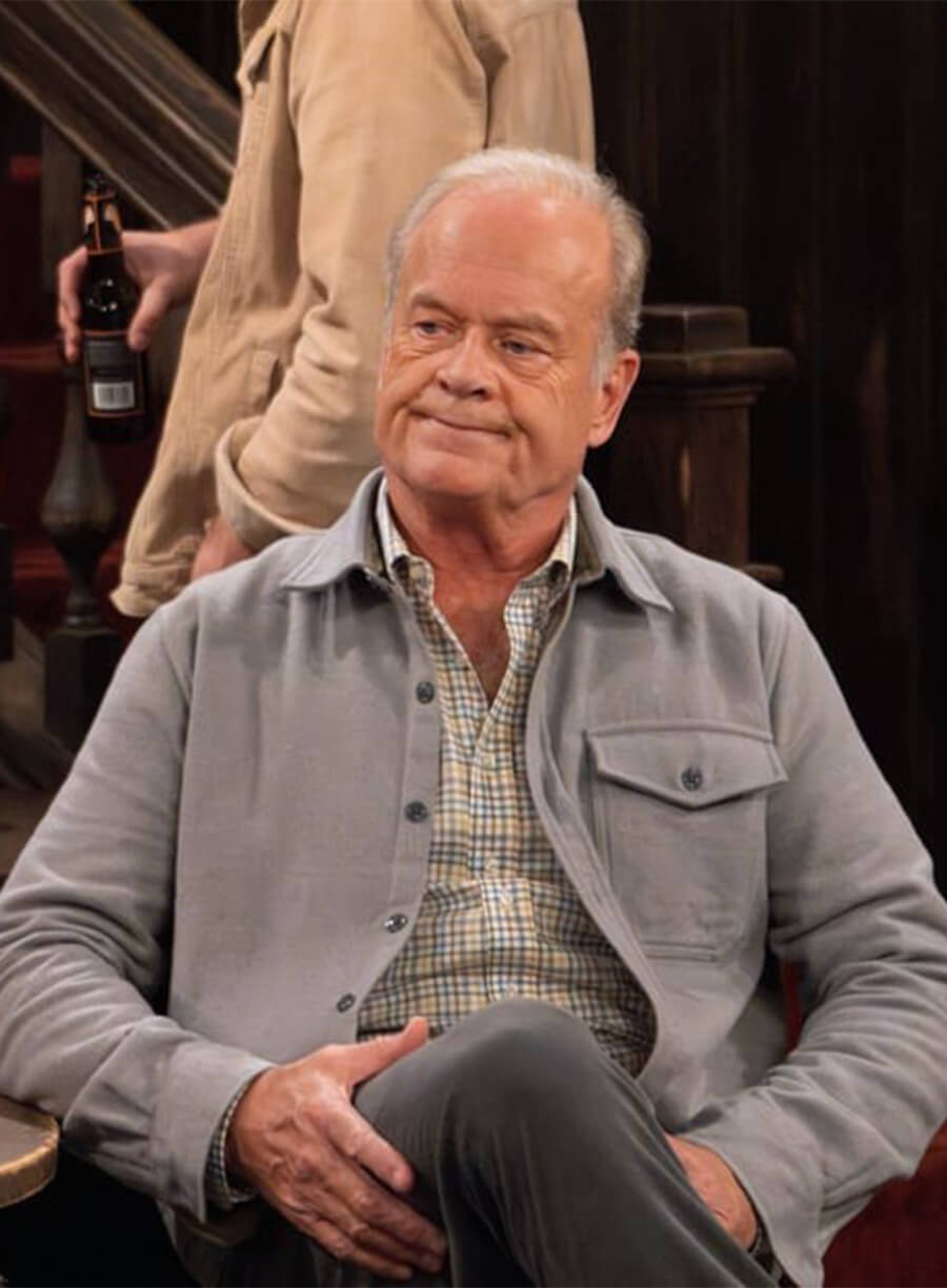 Kelsey Grammer Frasier Crane Grey Wool Jacket