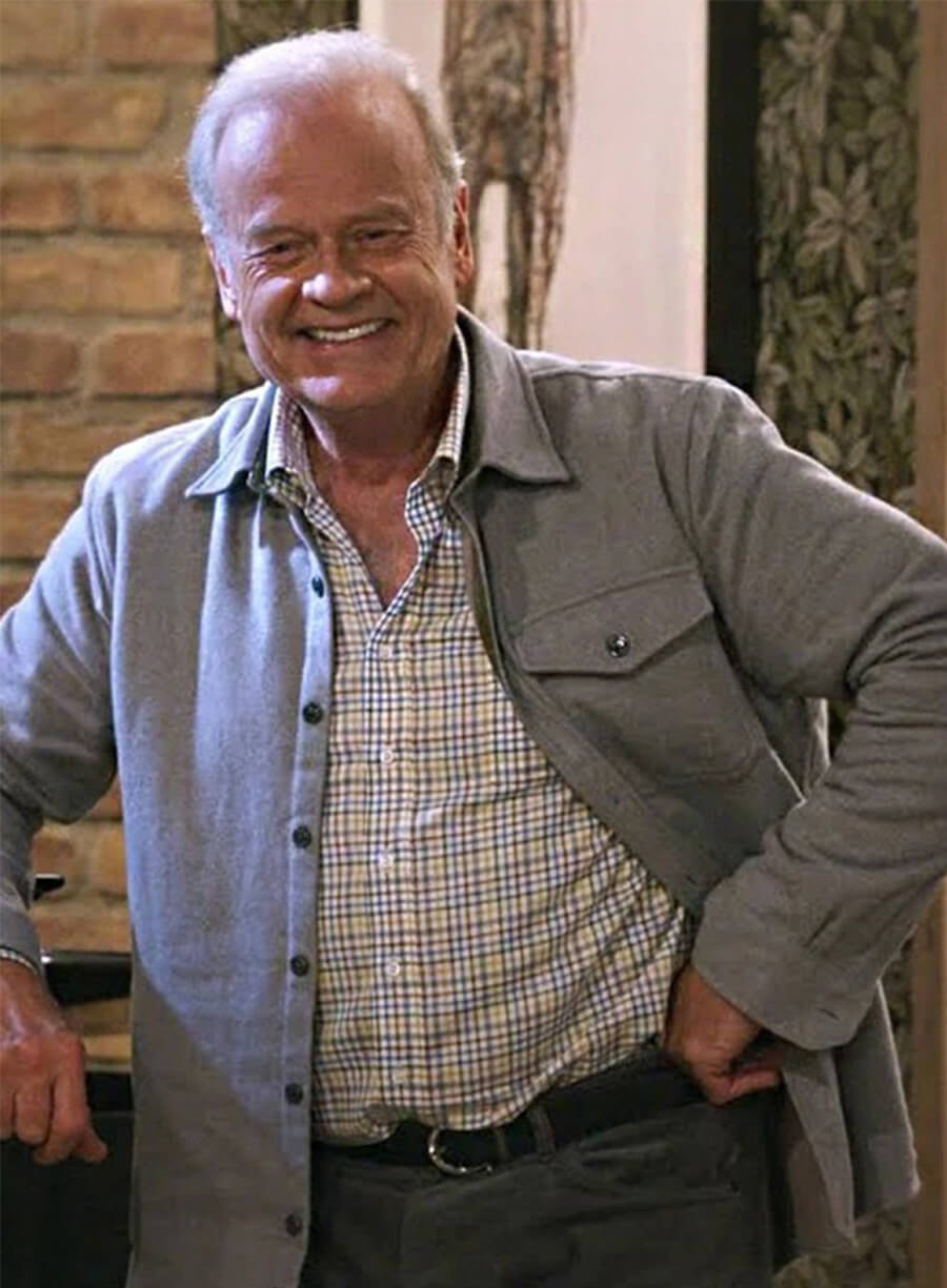 Kelsey Grammer Frasier Crane Grey Wool Jacket