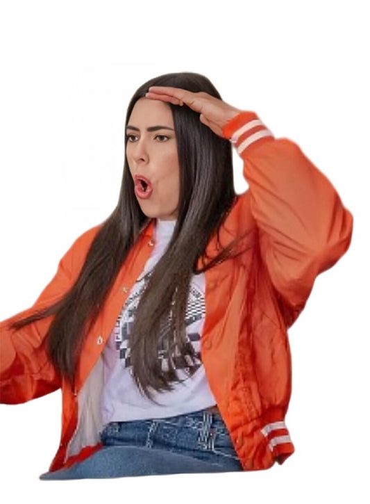  Kelsey Plum Happy Gilmore 2 Municipal Starter Orange Bomber Jacket