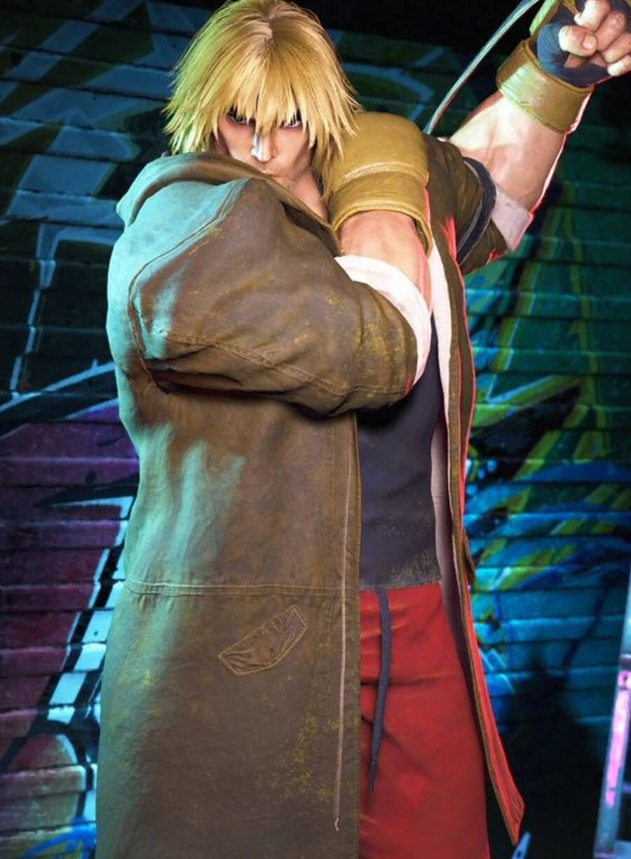 Ken ESC Street Fighter 6 Game Brown Coat