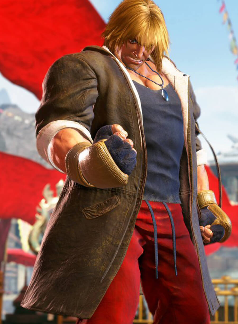 Ken ESC Street Fighter 6 Game Brown Coat