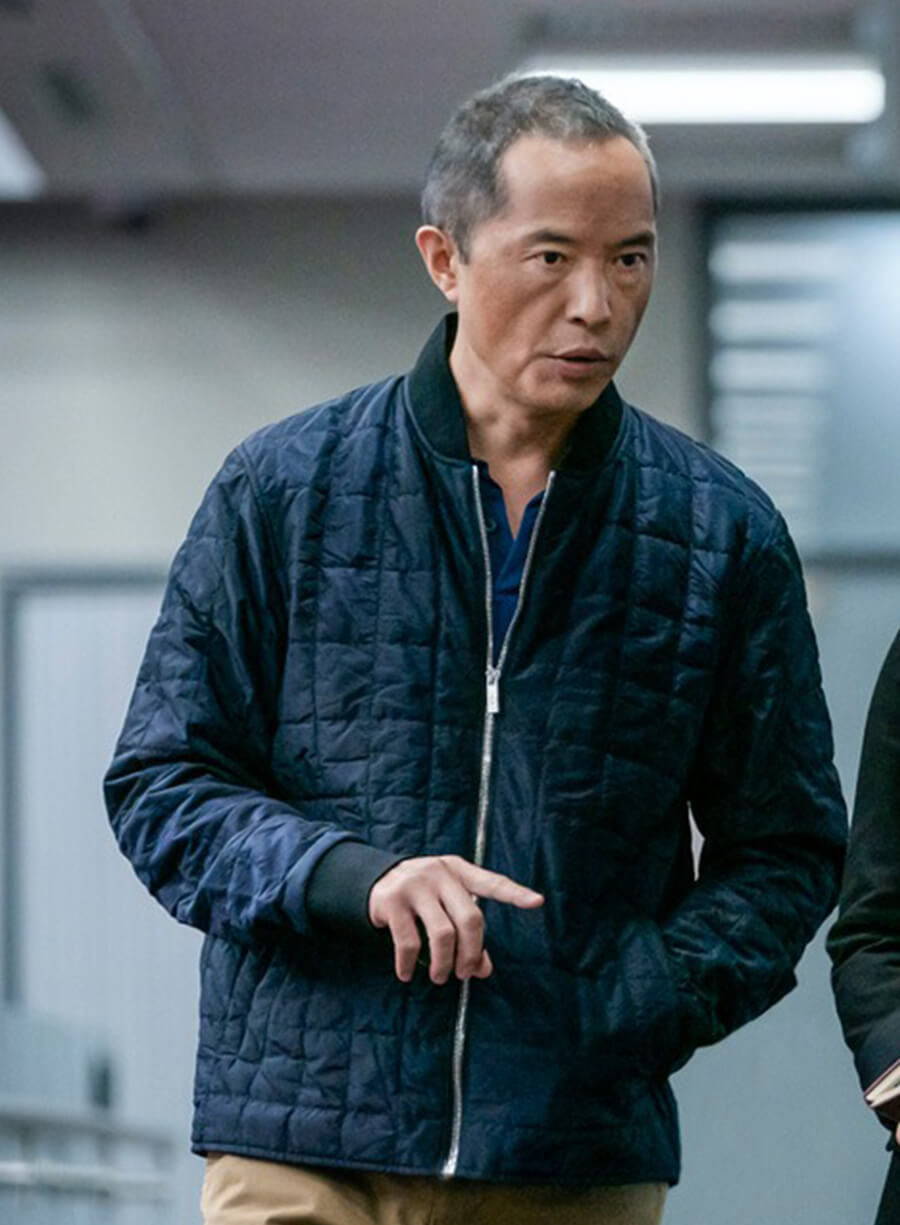  Ken Leung Industry Season 1 Eric Tao Quilted Bomber Jacket