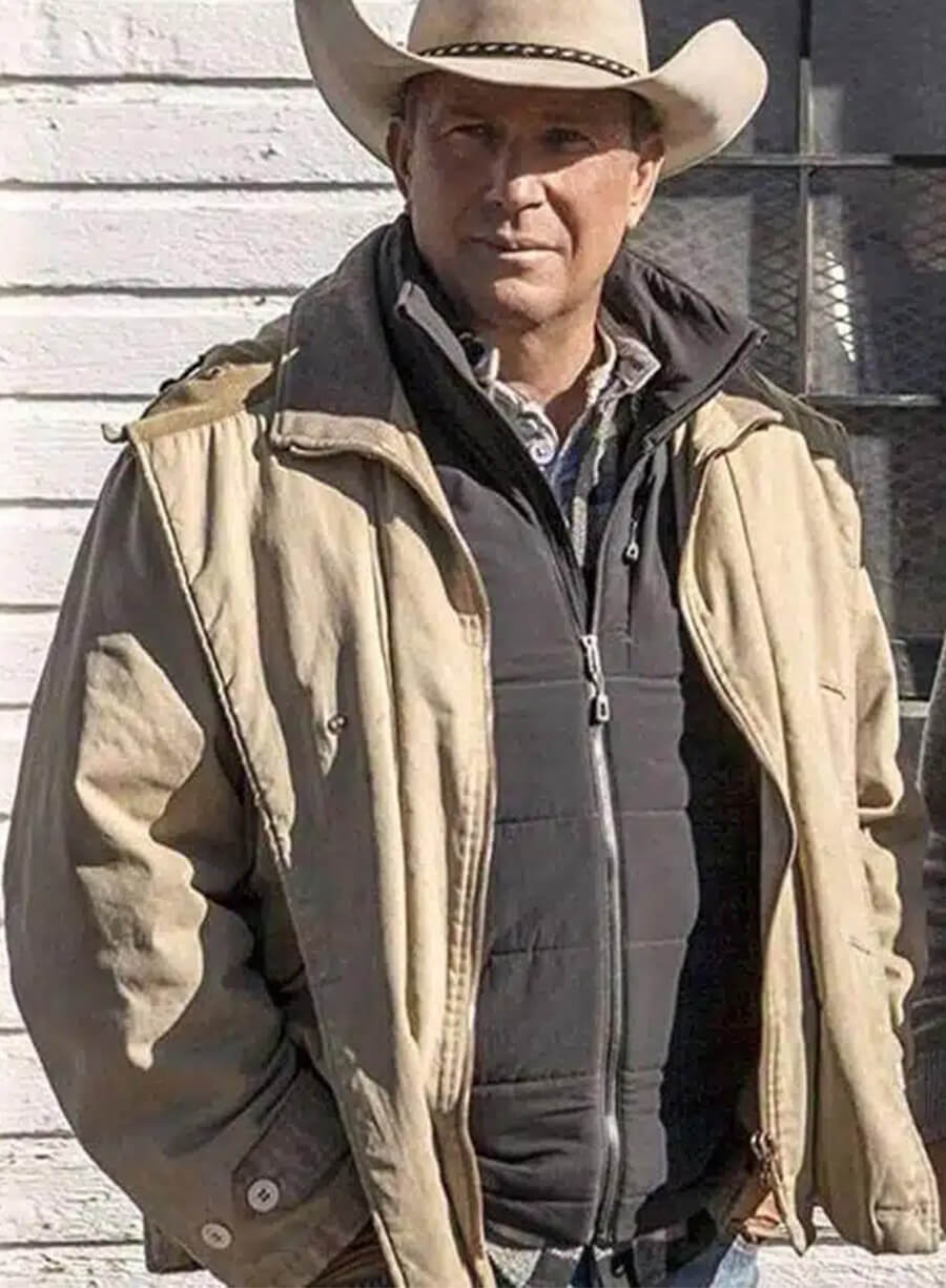 Kevin Costner Yellowstone John Dutton Beige Jacket