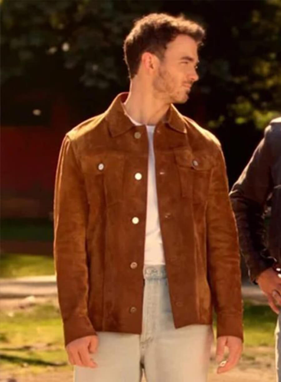 Kevin Jonas Camp Rock 3 2026 Jason Gray Brown Suede Jacket