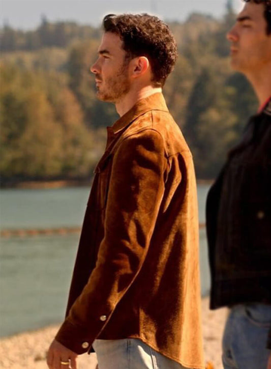 Kevin Jonas Camp Rock 3 2026 Jason Gray Brown Suede Jacket