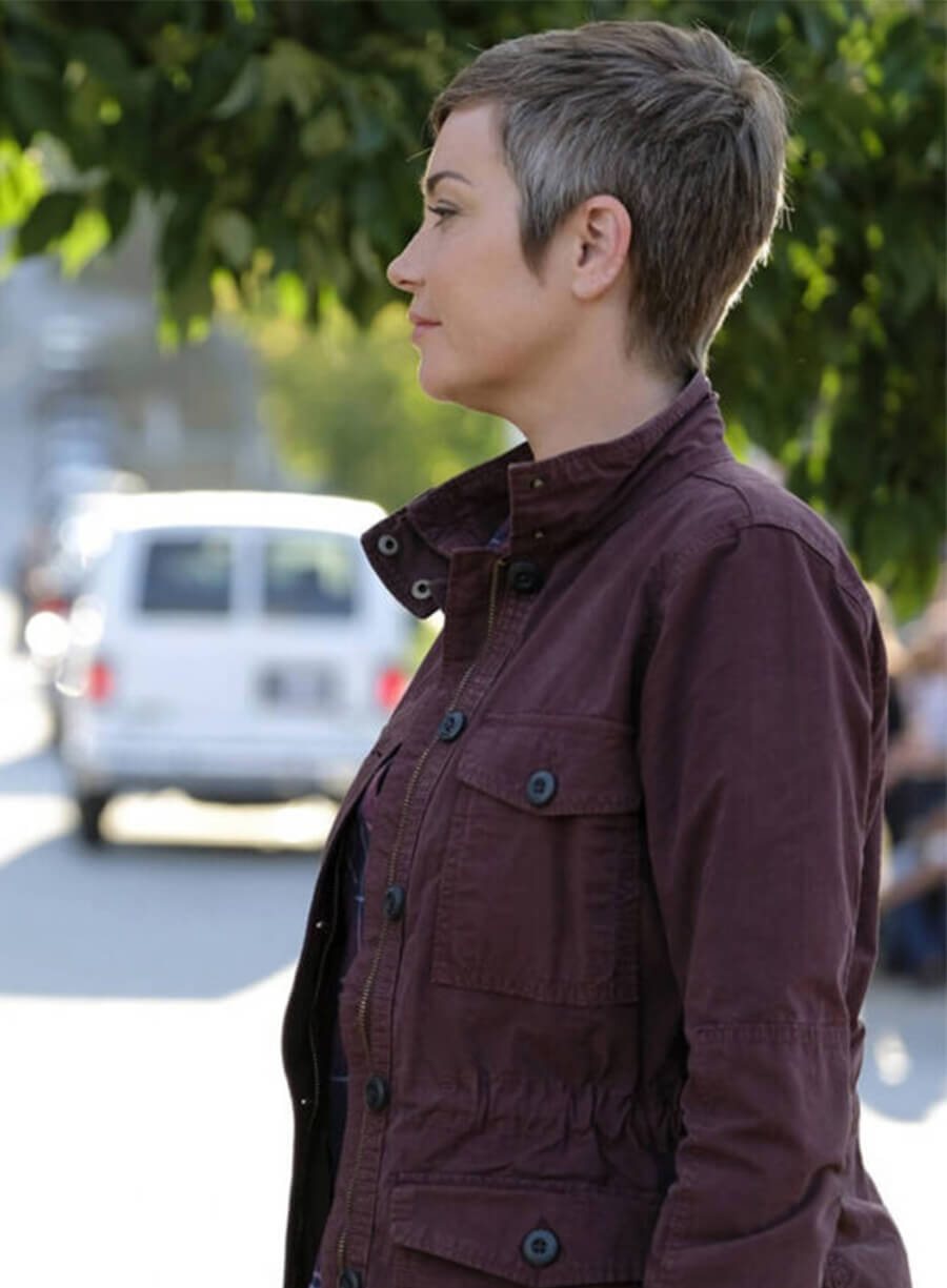 Kim Rhodes Supernatural Jody Mills Maroon Jacket