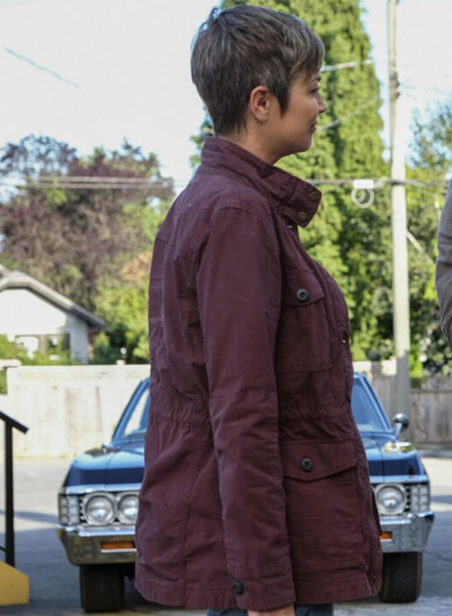 Kim Rhodes Supernatural Jody Mills Maroon Jacket