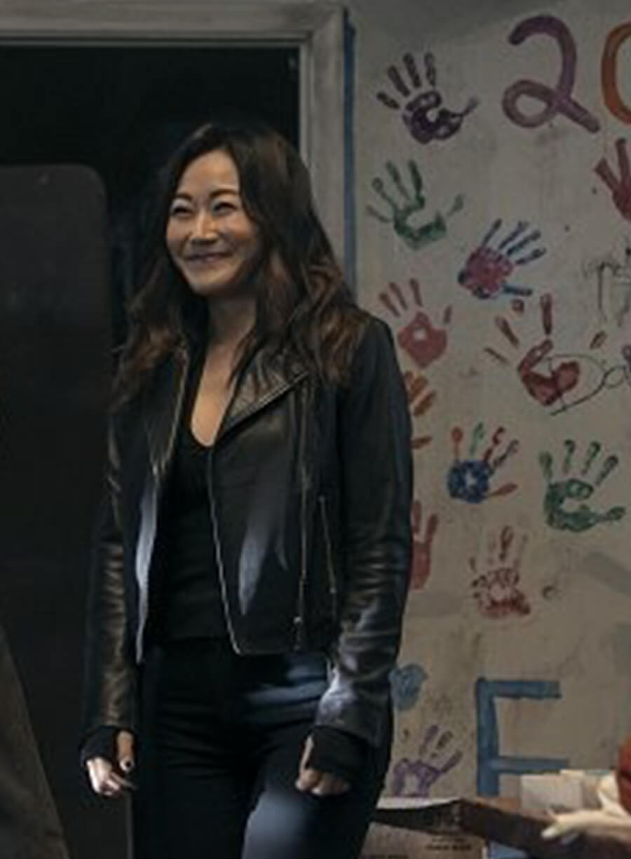 Kimiko Miyashiro The Boys S05 Black Leather Jacket